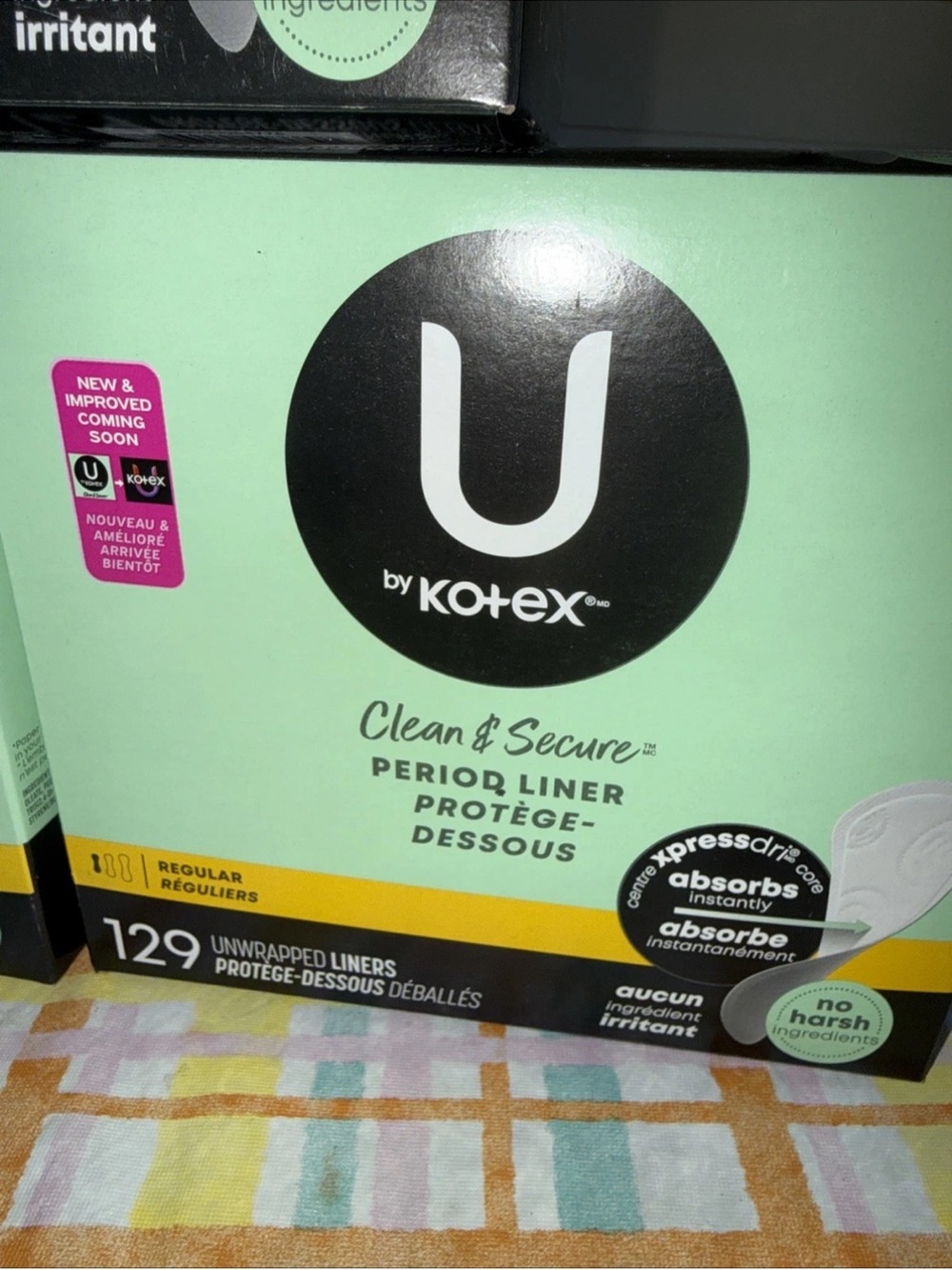 U by Kotex Clean & Secure Period Liners - 3 boxes @129 each box - Picture 2 of 4